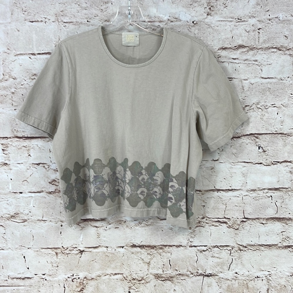 Vintage Blue Fish Cropped T Shirt